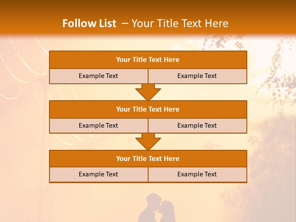 Date Tree Kiss PowerPoint Template