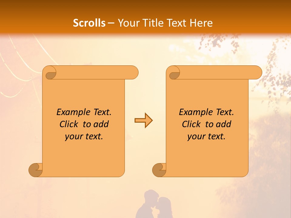Date Tree Kiss PowerPoint Template