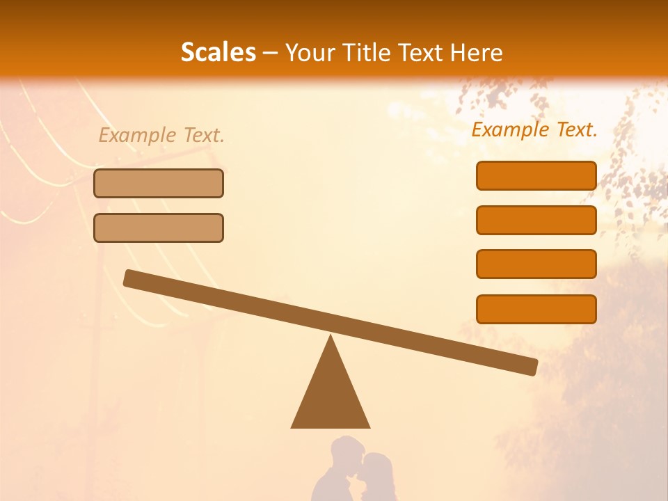Date Tree Kiss PowerPoint Template