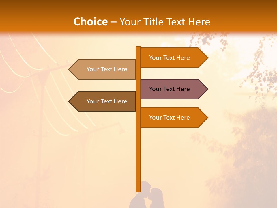 Date Tree Kiss PowerPoint Template