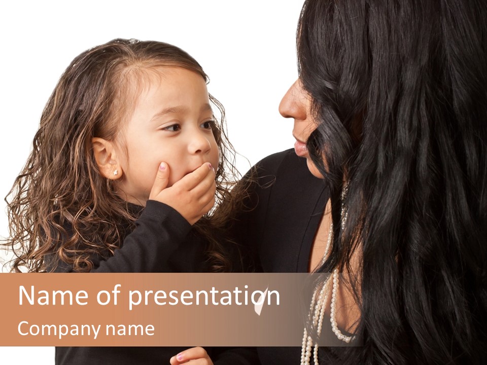 Female Toddler Parent PowerPoint Template