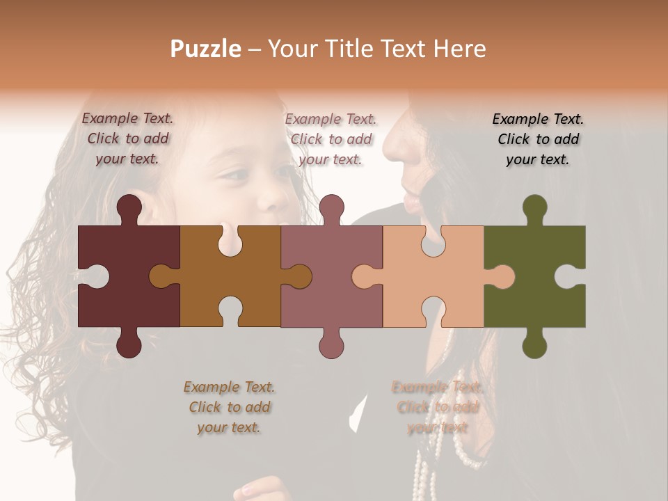 Female Toddler Parent PowerPoint Template