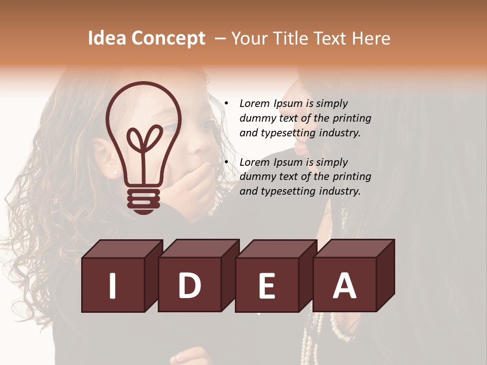 Female Toddler Parent PowerPoint Template