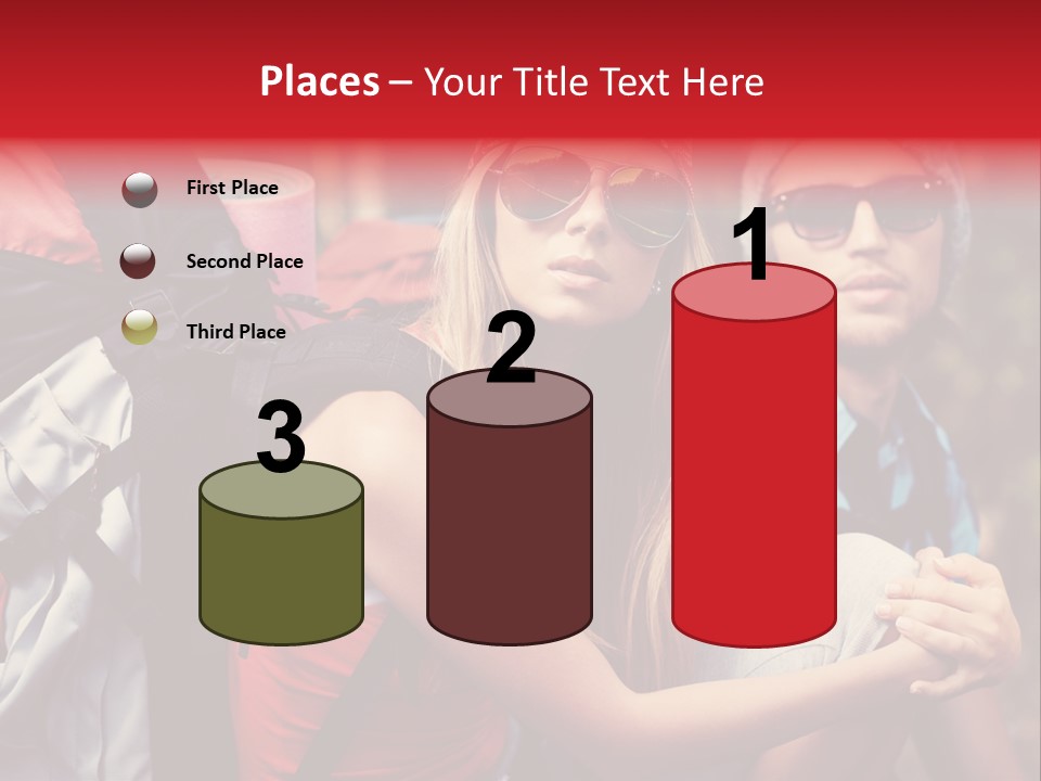 Tourism Woman Sunglasses PowerPoint Template