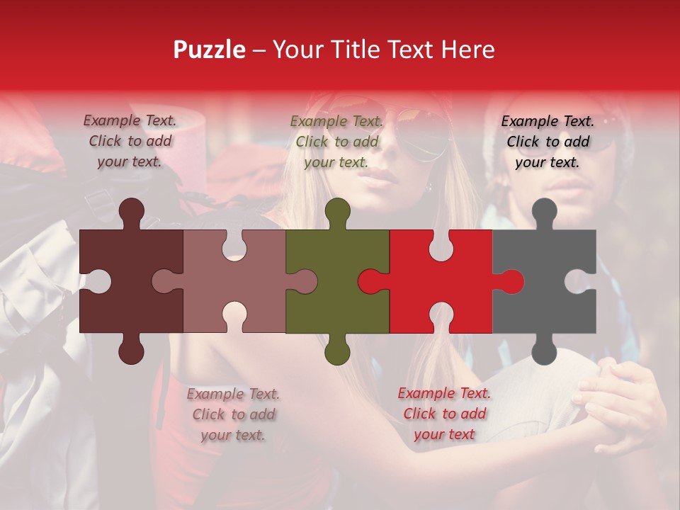 Tourism Woman Sunglasses PowerPoint Template