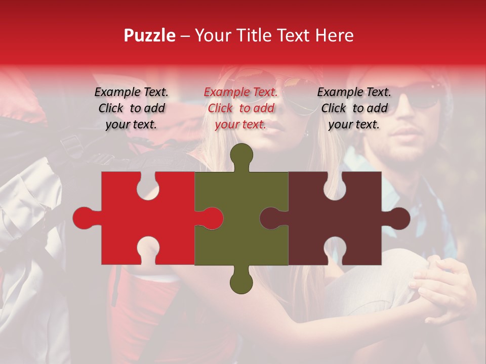 Tourism Woman Sunglasses PowerPoint Template