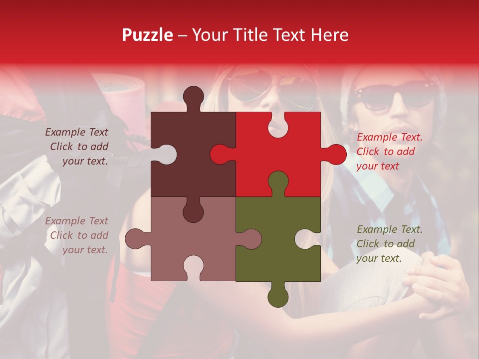 Tourism Woman Sunglasses PowerPoint Template