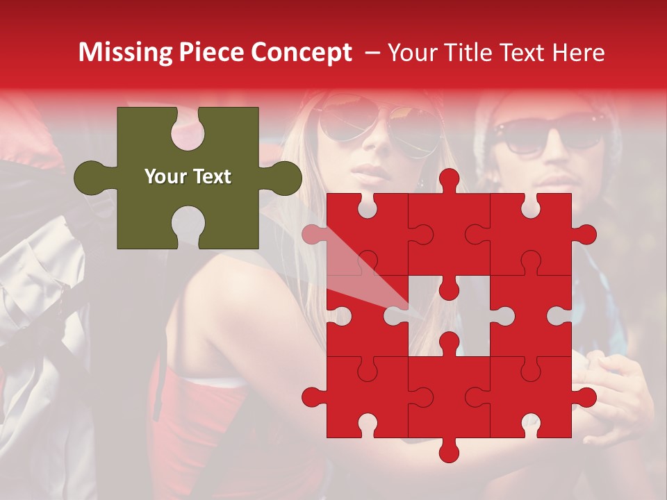 Tourism Woman Sunglasses PowerPoint Template