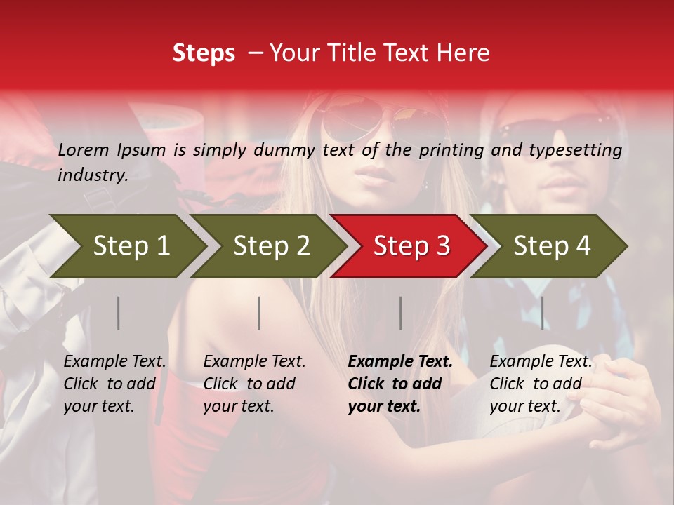 Tourism Woman Sunglasses PowerPoint Template