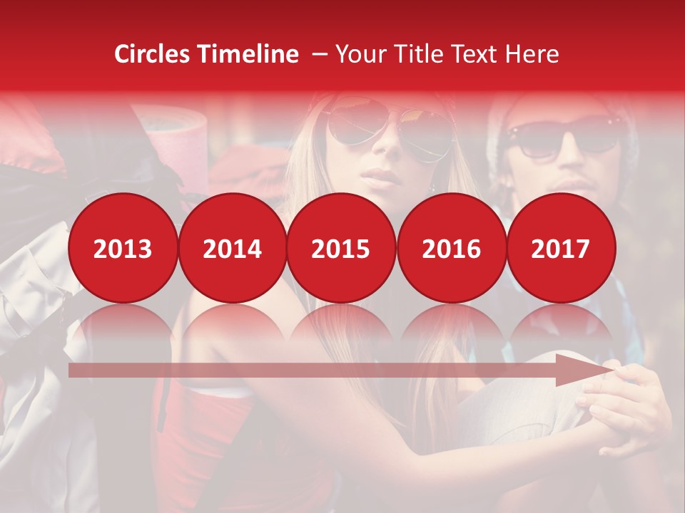 Tourism Woman Sunglasses PowerPoint Template