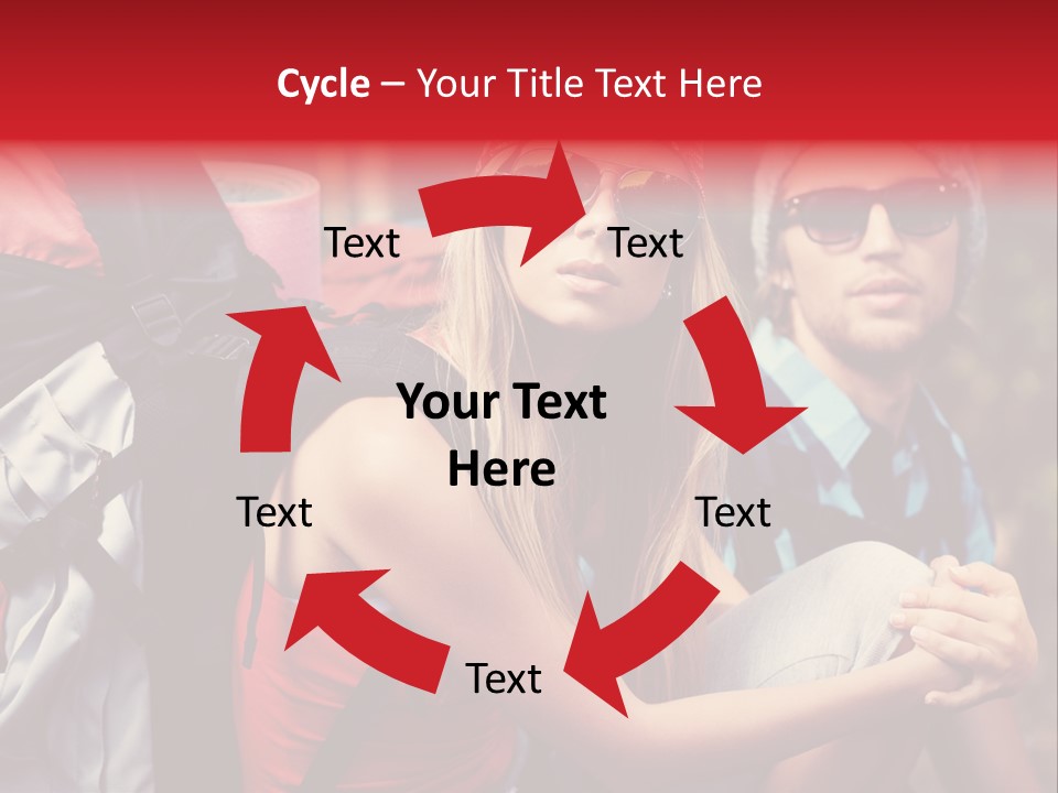 Tourism Woman Sunglasses PowerPoint Template