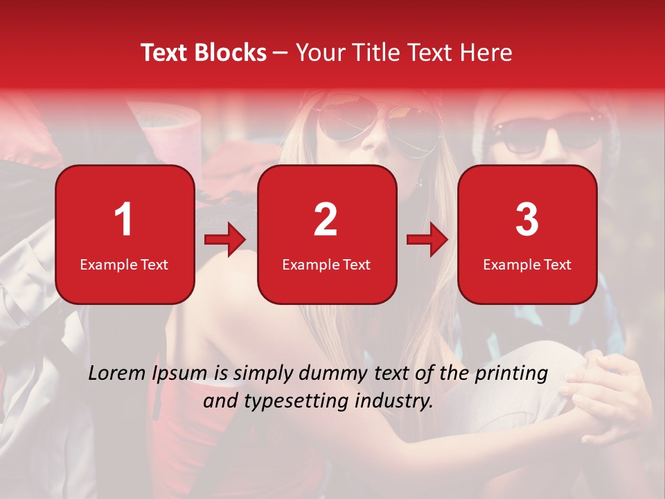 Tourism Woman Sunglasses PowerPoint Template