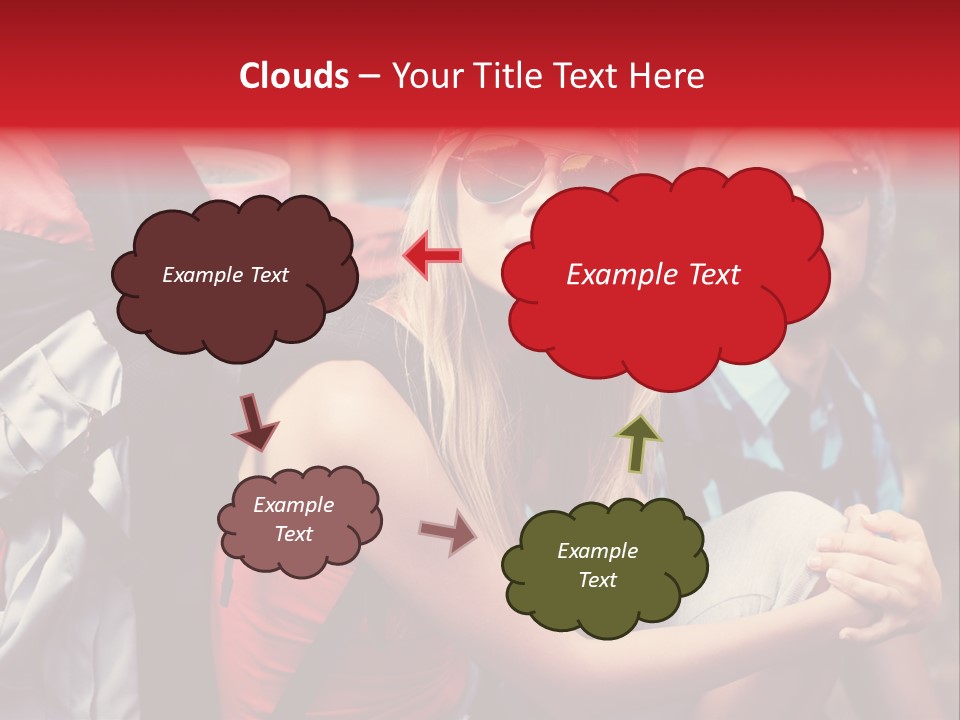 Tourism Woman Sunglasses PowerPoint Template