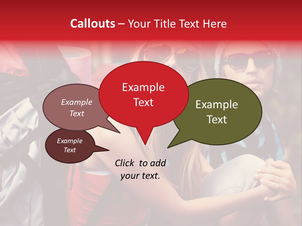 Tourism Woman Sunglasses PowerPoint Template