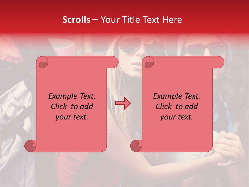 Tourism Woman Sunglasses PowerPoint Template