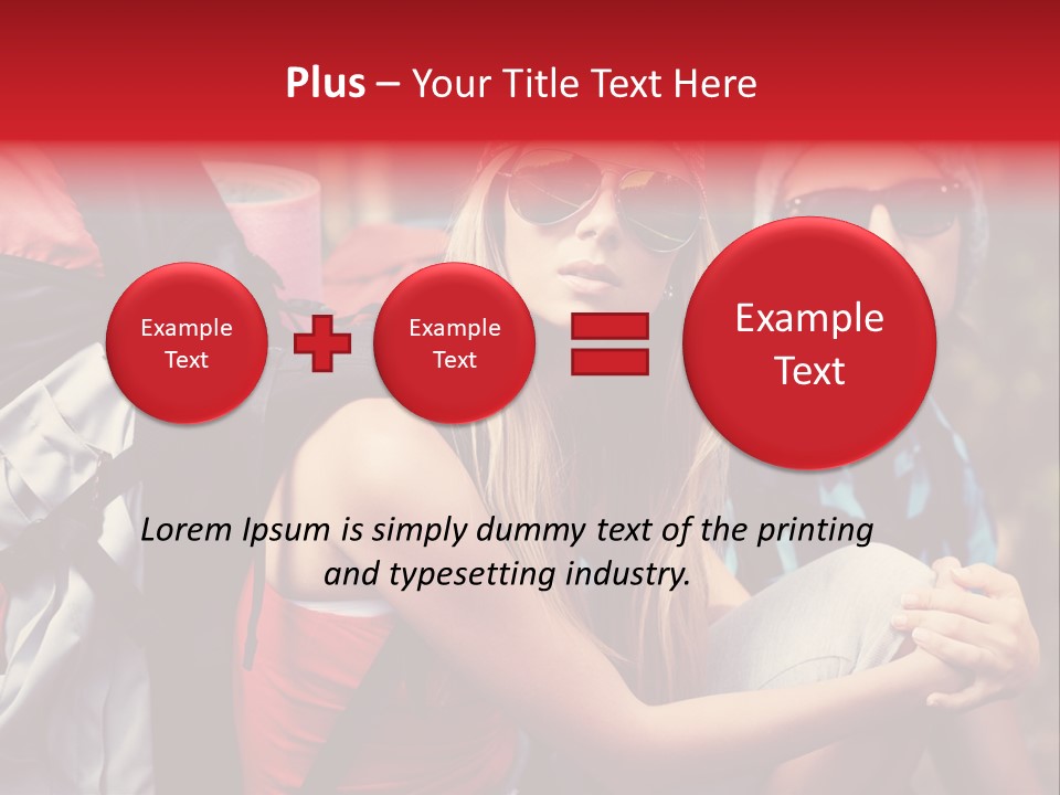 Tourism Woman Sunglasses PowerPoint Template