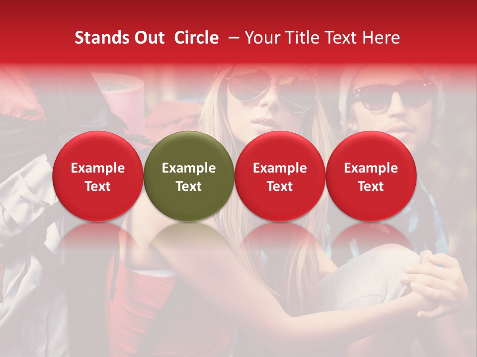 Tourism Woman Sunglasses PowerPoint Template