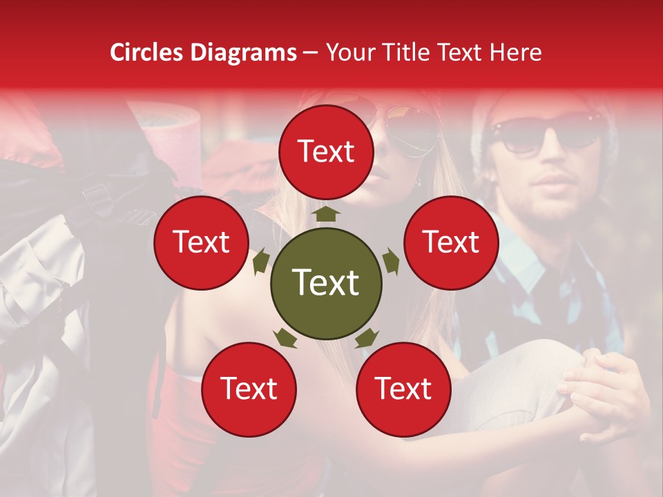 Tourism Woman Sunglasses PowerPoint Template