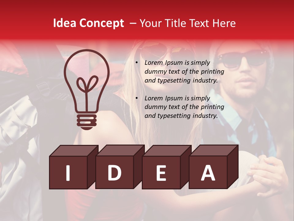 Tourism Woman Sunglasses PowerPoint Template