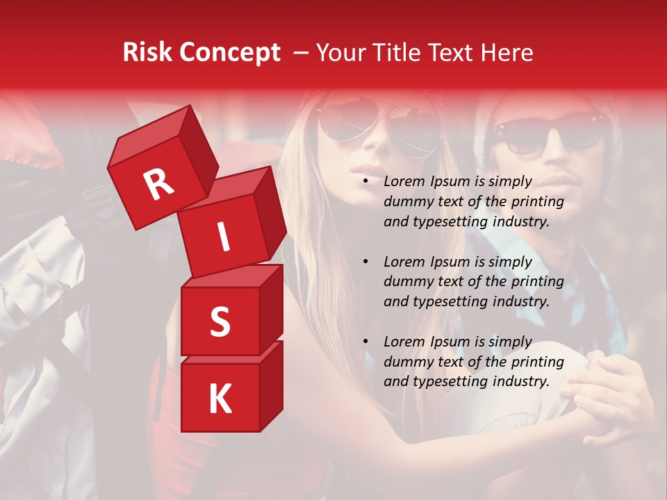 Tourism Woman Sunglasses PowerPoint Template