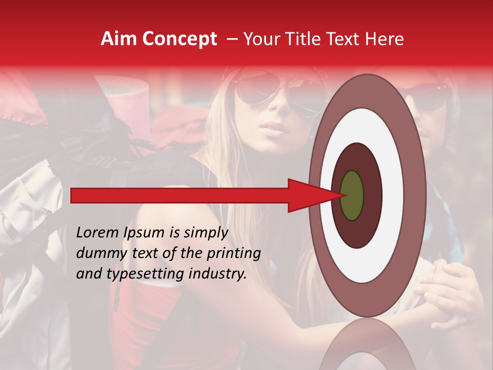 Tourism Woman Sunglasses PowerPoint Template