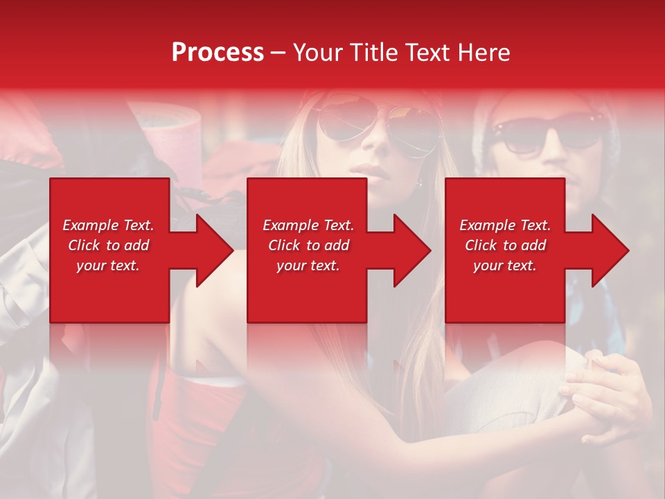 Tourism Woman Sunglasses PowerPoint Template