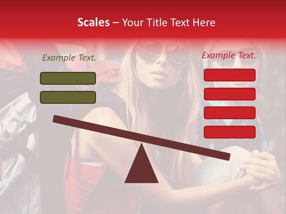 Tourism Woman Sunglasses PowerPoint Template