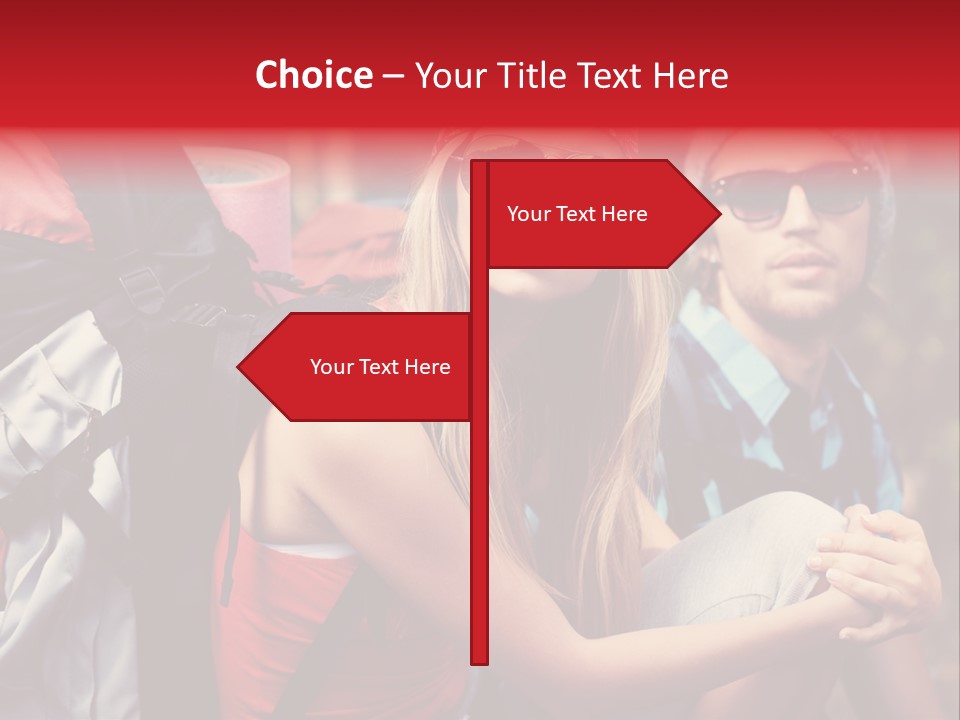 Tourism Woman Sunglasses PowerPoint Template