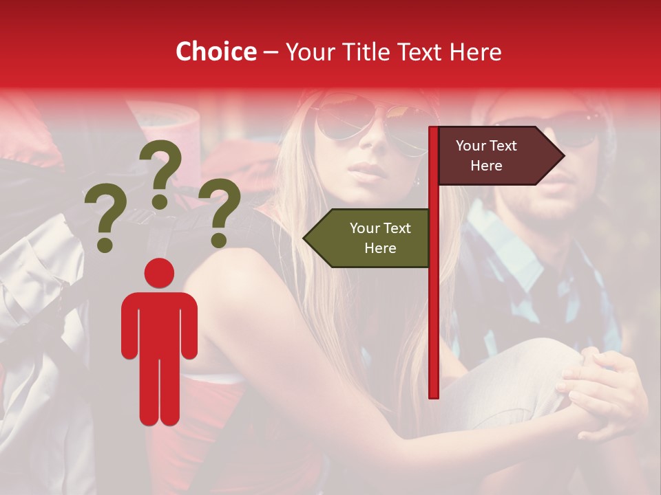 Tourism Woman Sunglasses PowerPoint Template