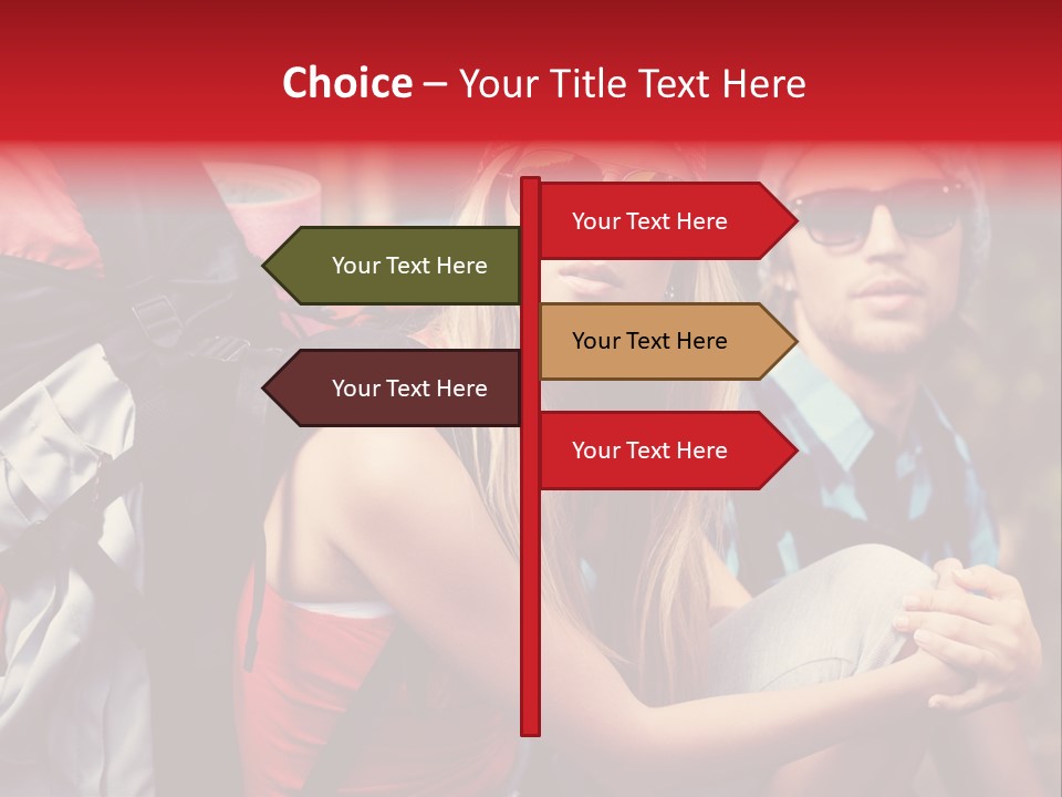 Tourism Woman Sunglasses PowerPoint Template