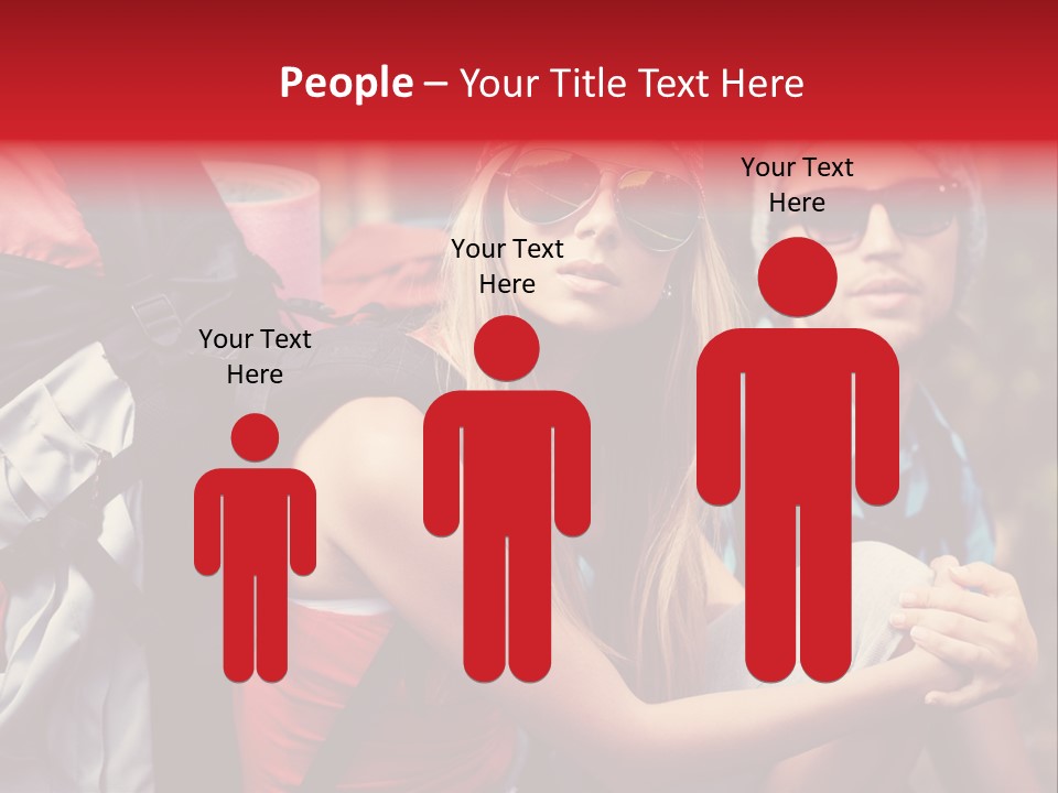 Tourism Woman Sunglasses PowerPoint Template