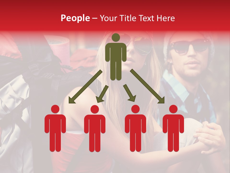 Tourism Woman Sunglasses PowerPoint Template