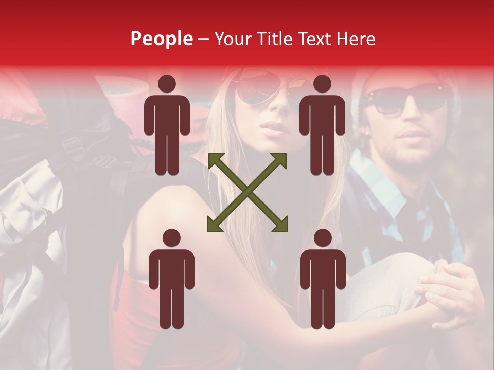 Tourism Woman Sunglasses PowerPoint Template