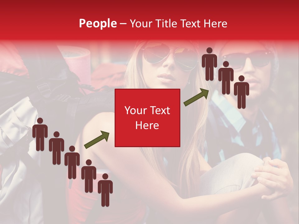 Tourism Woman Sunglasses PowerPoint Template