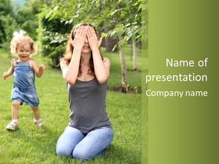 Outdoors Female Bright PowerPoint Template