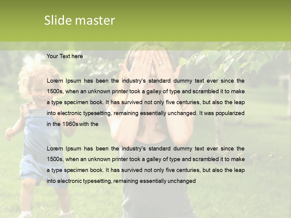 Outdoors Female Bright PowerPoint Template