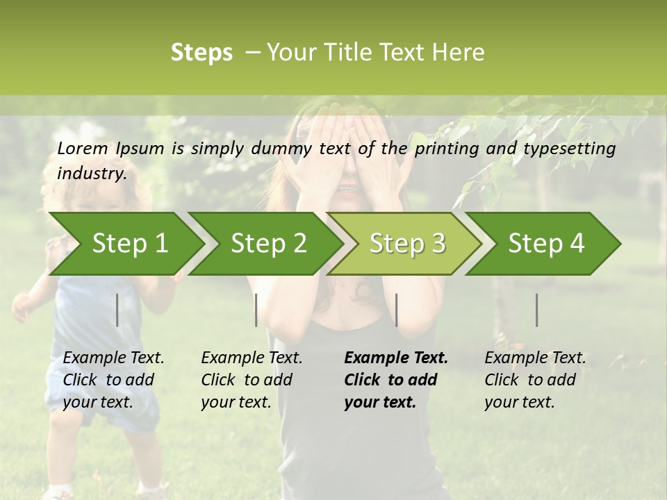 Outdoors Female Bright PowerPoint Template