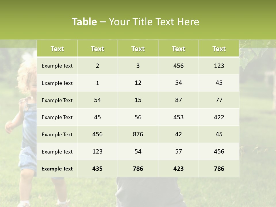 Outdoors Female Bright PowerPoint Template