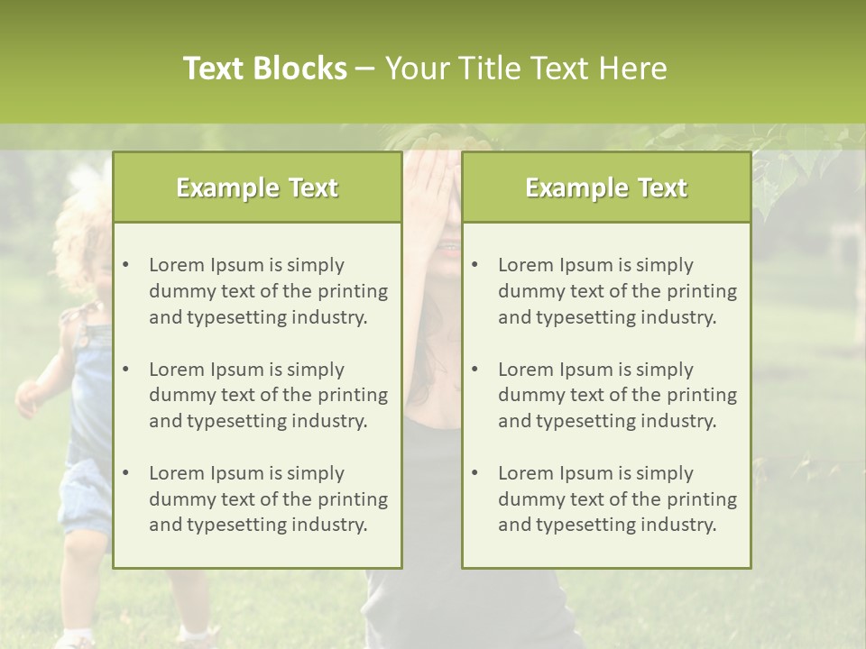 Outdoors Female Bright PowerPoint Template