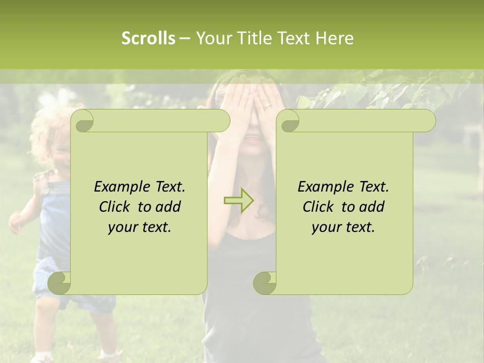 Outdoors Female Bright PowerPoint Template