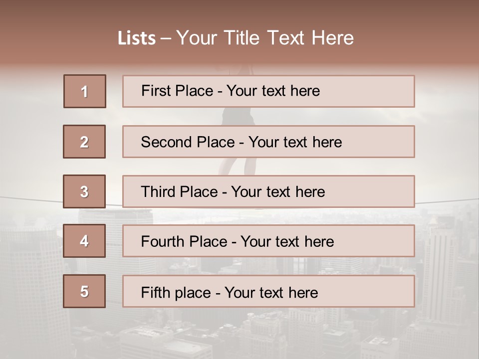 Enables Manhattan Altitude PowerPoint Template