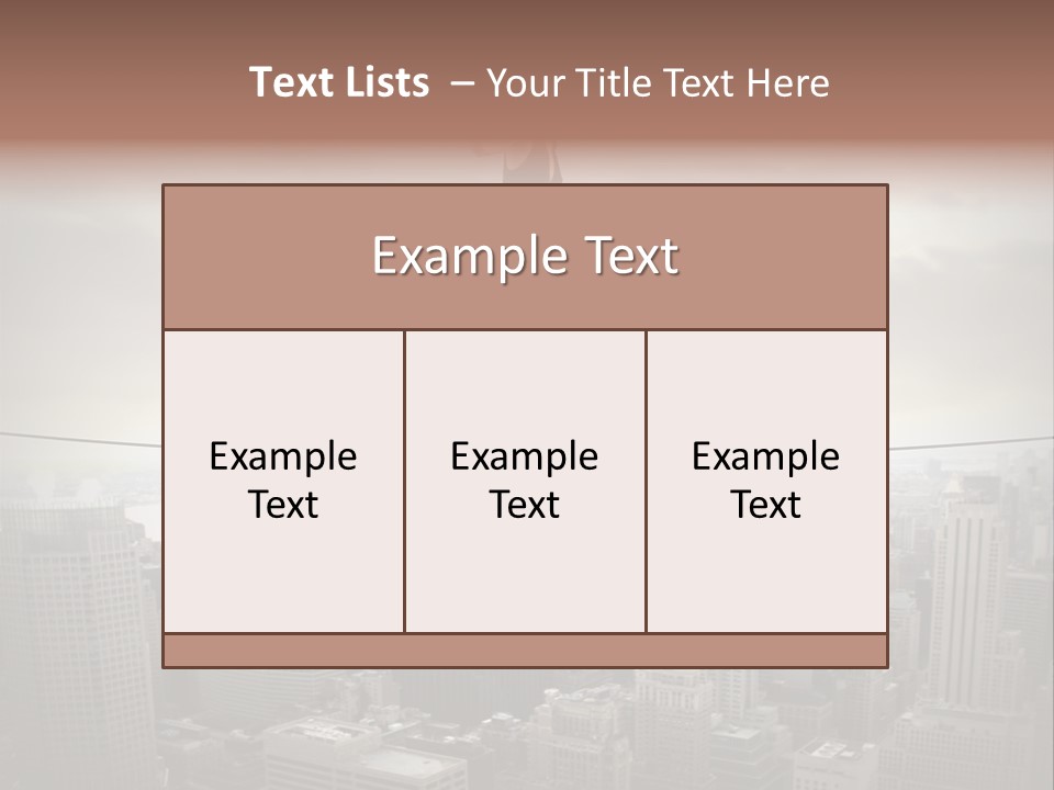 Enables Manhattan Altitude PowerPoint Template