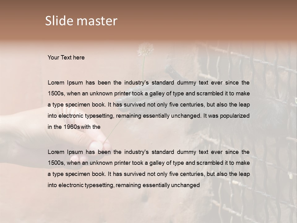 Cage Fur Confidence PowerPoint Template