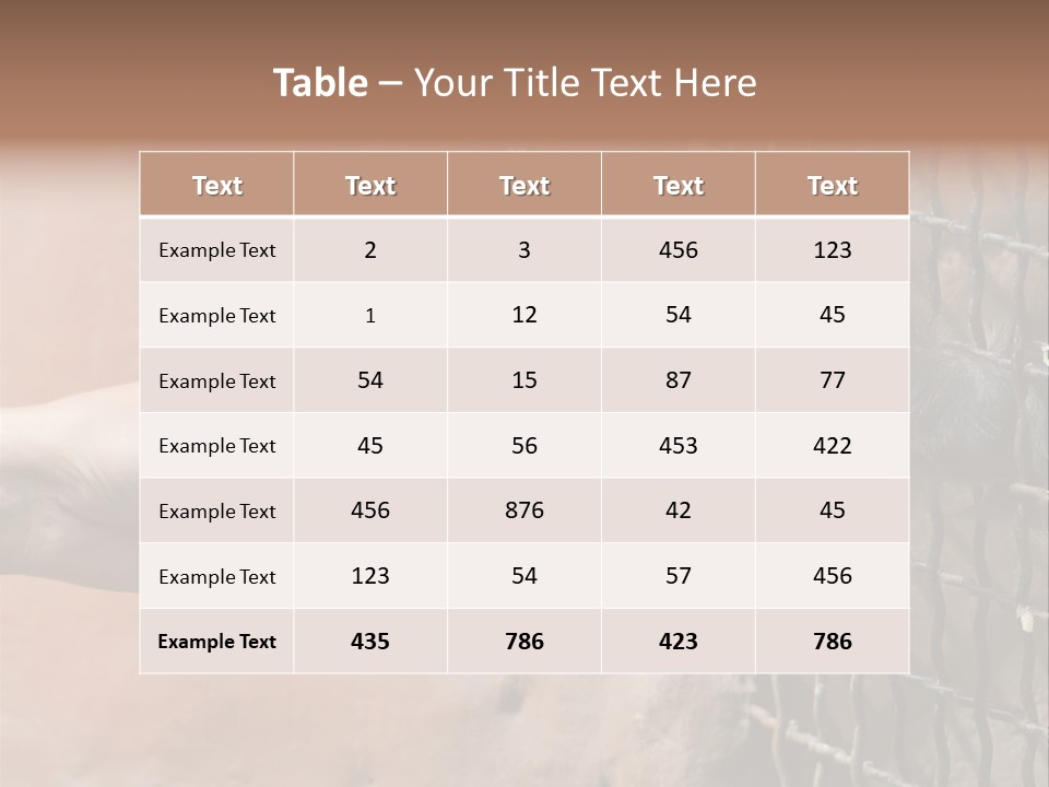 Cage Fur Confidence PowerPoint Template