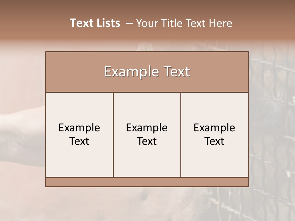 Cage Fur Confidence PowerPoint Template