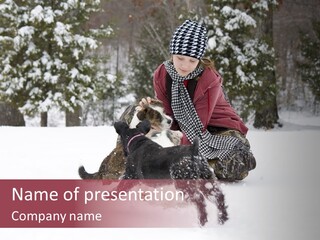 Pets Smile Caucasian PowerPoint Template