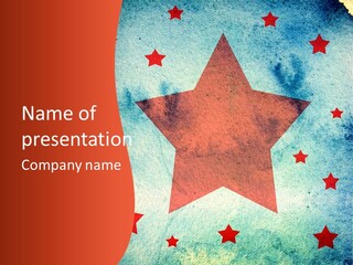 Line Star Graphic PowerPoint Template