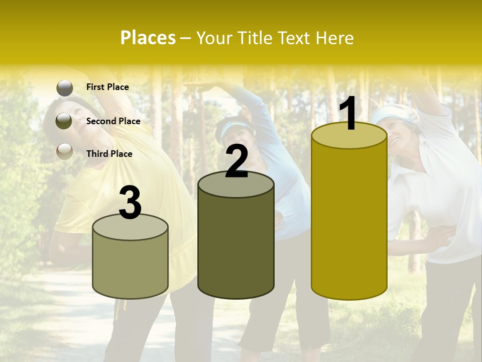 Outside Feminine Action PowerPoint Template