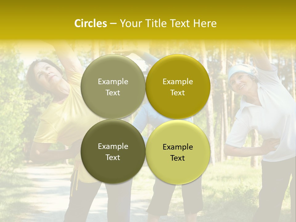 Outside Feminine Action PowerPoint Template