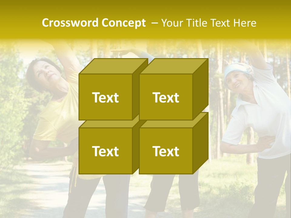 Outside Feminine Action PowerPoint Template